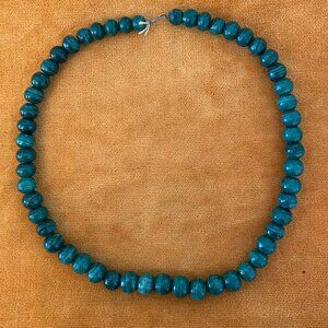 20" Green genuine Malachite bead necklace -